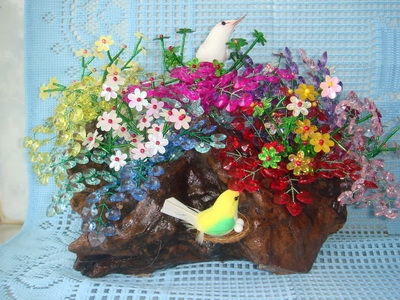 งานฝีมือจากคริสตัล/ ผ้าใยบัว